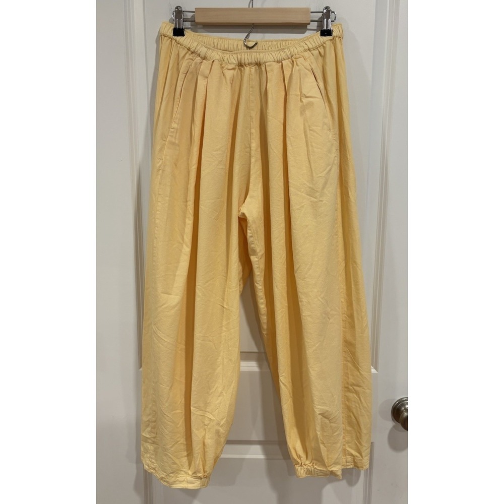 FREE PEOPLE To The Sky Parachute Pants Women's Small Yellow